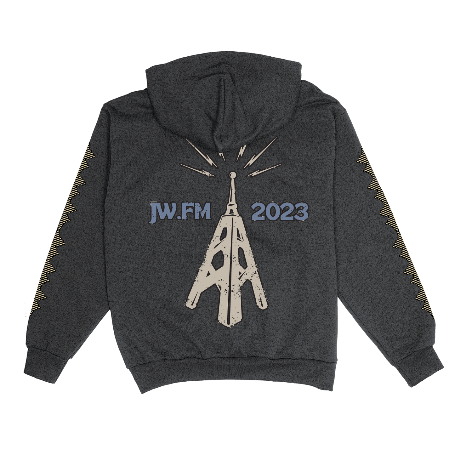 JW.FM Vintage Black Hoodie